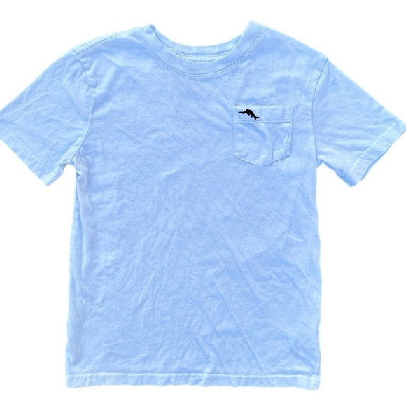 Tommy Bahama Boys Basic White Short Sleeve Tee Shirt Size 7/8 - Picture 1 of 4